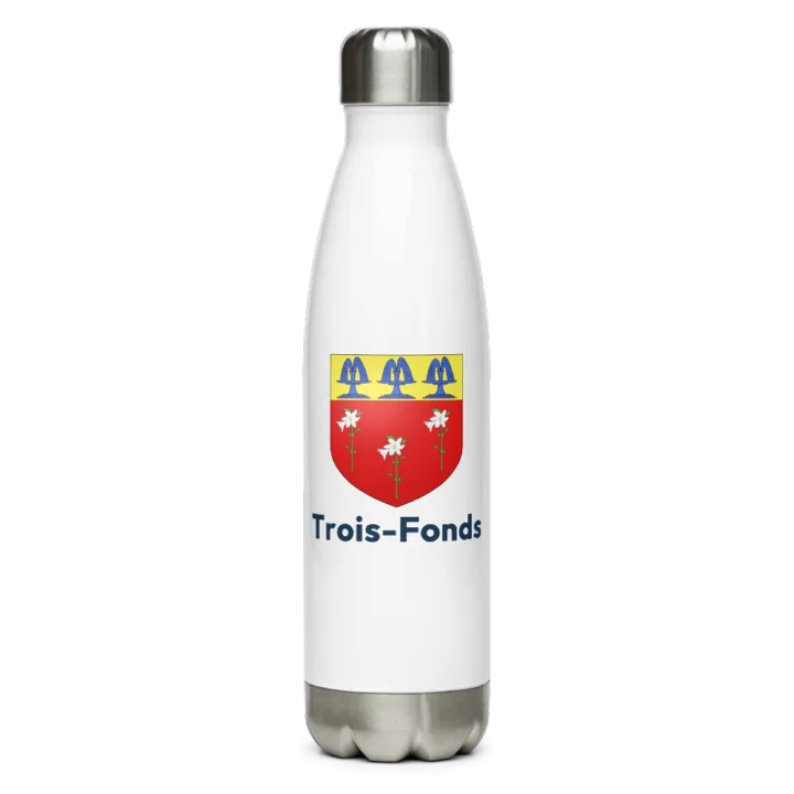 Gourde inox — blason de Trois-Fonds