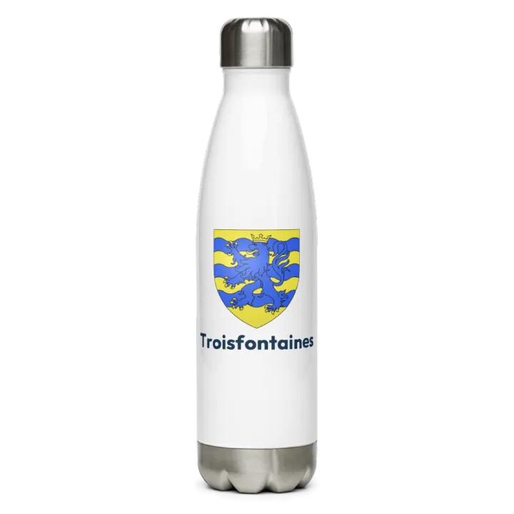 Gourde inox — blason de Troisfontaines