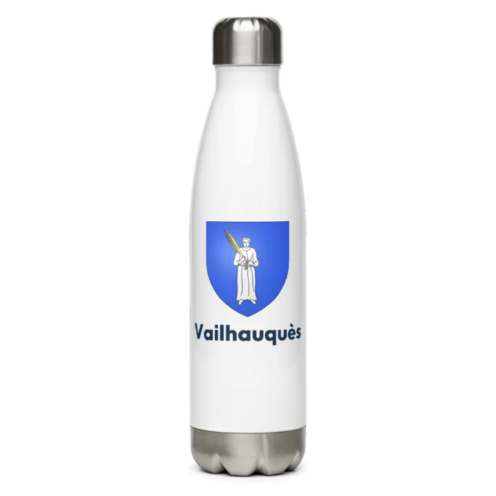 Gourde inox blason de Vailhauquès