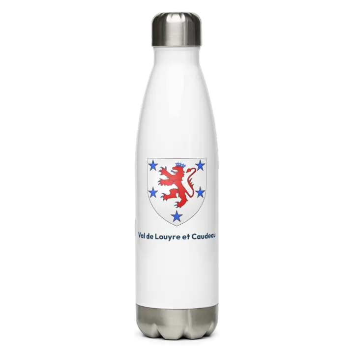 Gourde inox — blason de Val de Louyre et Caudeau