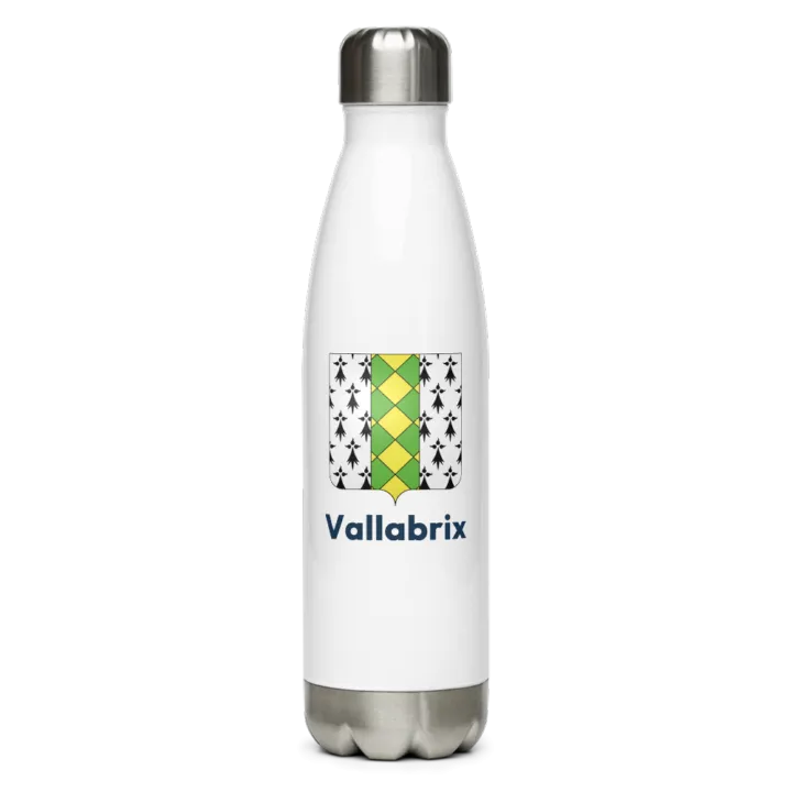 Gourde inox — blason de Vallabrix