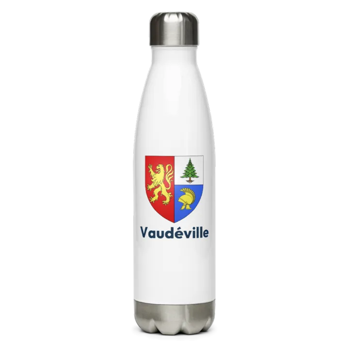 Gourde inox blason de Vaudéville