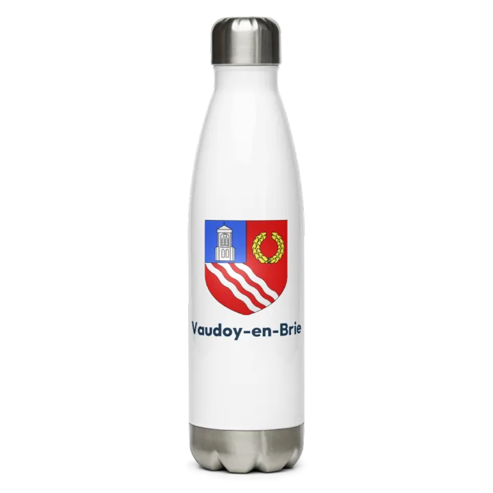 Gourde inox — blason de Vaudoy-en-Brie