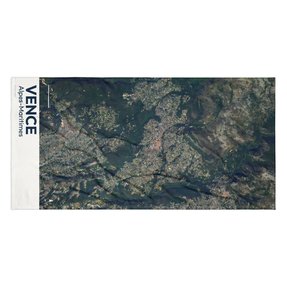 Serviette cartographique — carte de Vence
