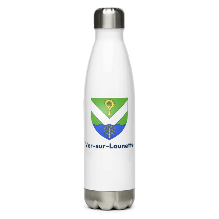 Gourde inox — blason de Ver-sur-Launette