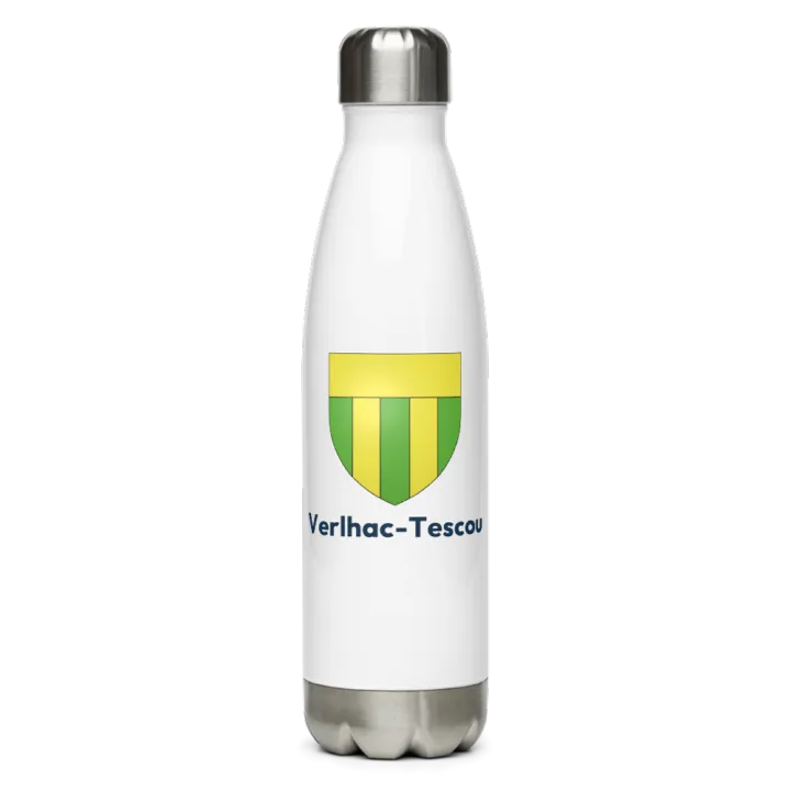 Gourde inox — blason de Verlhac-Tescou