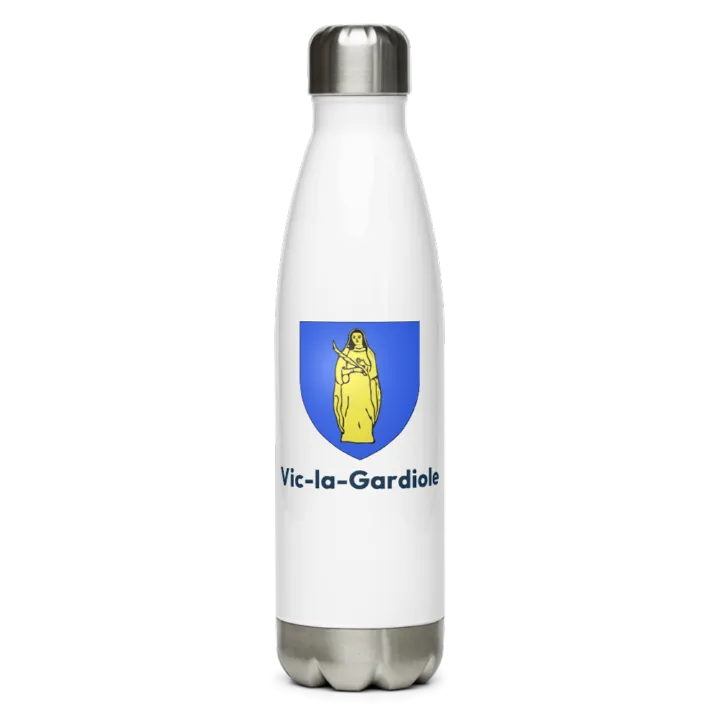 Gourde inox — blason de Vic-la-Gardiole
