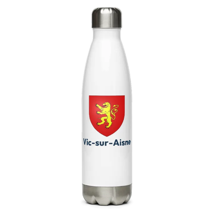 Gourde inox — blason de Vic-sur-Aisne
