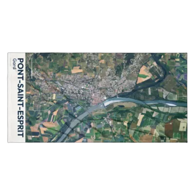 Serviette cartographique — Pont-Saint-Esprit