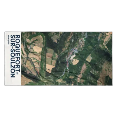 Serviette cartographique — Roquefort-sur-Soulzon