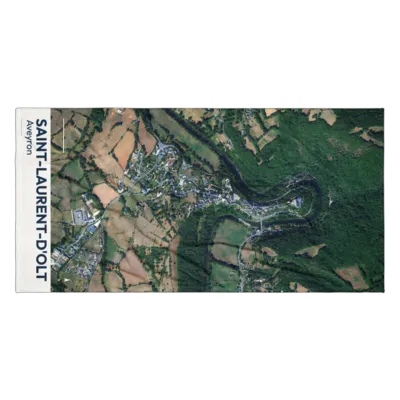 Serviette cartographique — Saint-Laurent-d'Olt