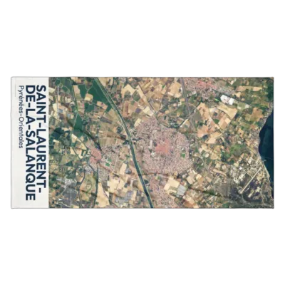 Serviette cartographique — Saint-Laurent-de-la-Salanque