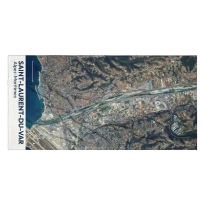 Serviette cartographique — Saint-Laurent-du-Var