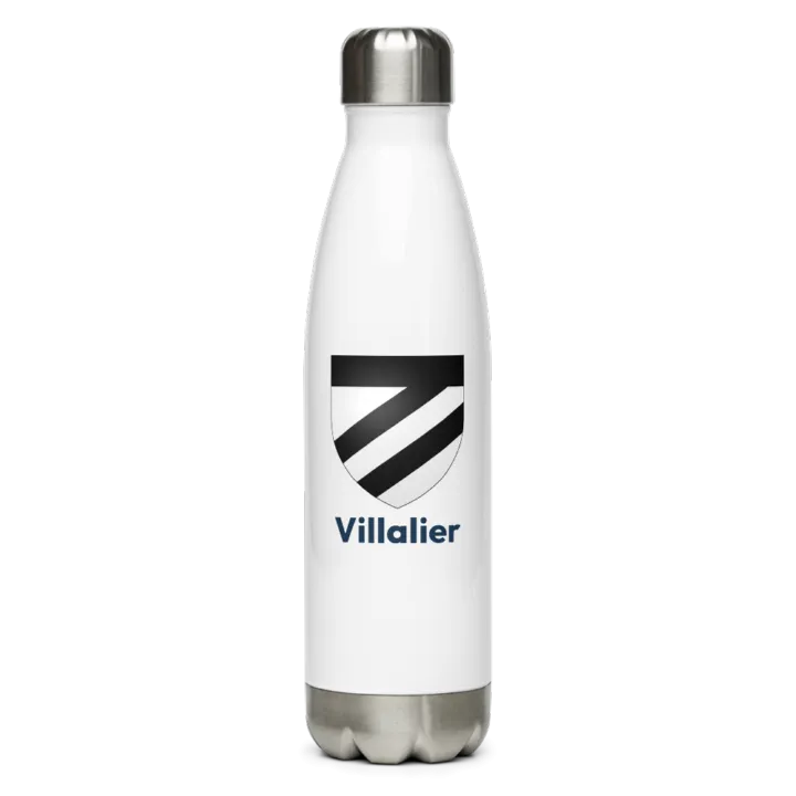 Gourde inox — blason de Villalier