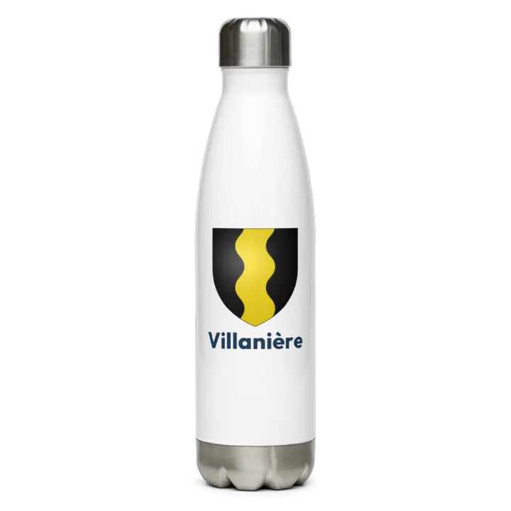 Gourde inox — blason de Villanière