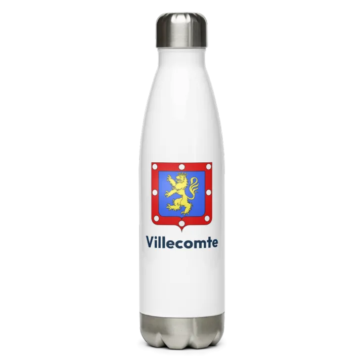 Gourde inox blason de Villecomte
