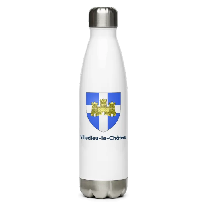 Gourde inox — blason de Villedieu-le-Château