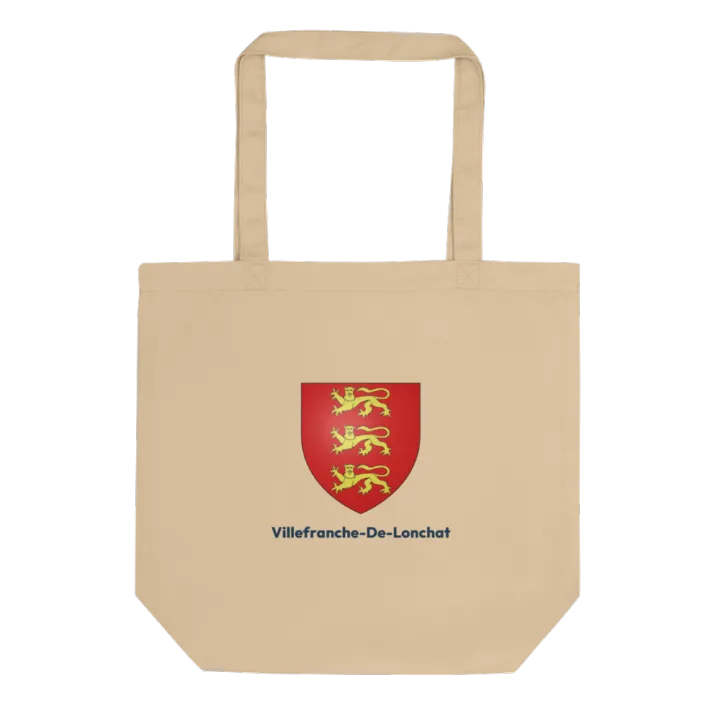 Tote bag coton bio — blason de Villefranche-de-Lonchat