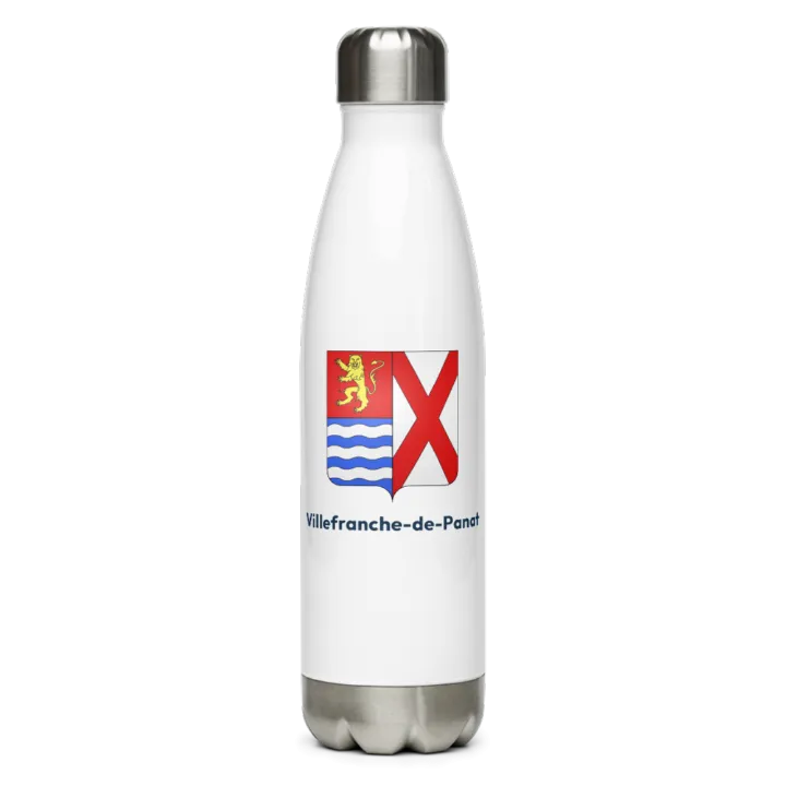 Gourde inox — blason de Villefranche-de-Panat