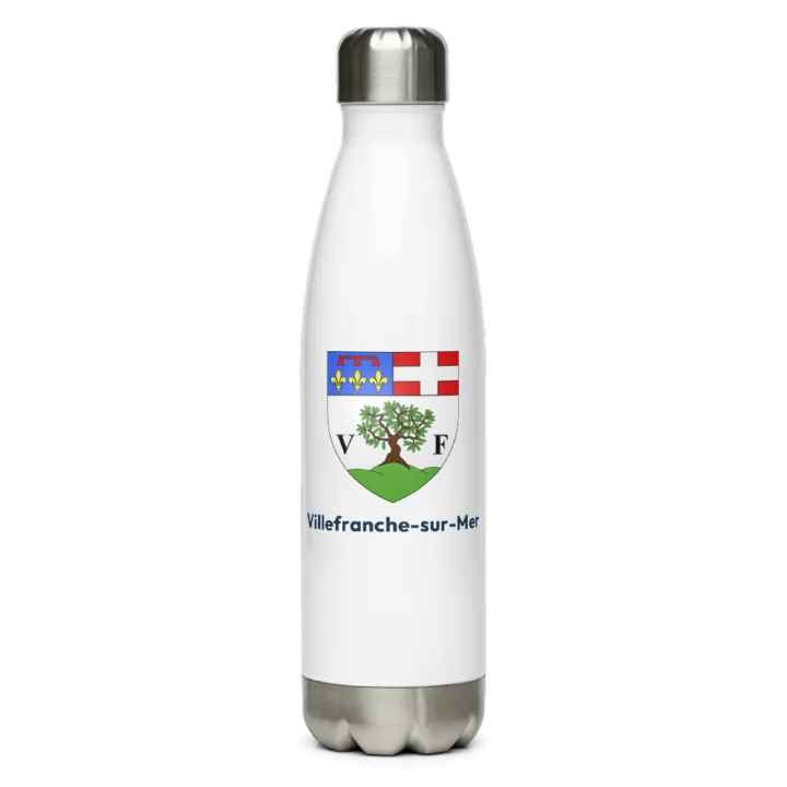Gourde inox blason de Villefranche-sur-Mer