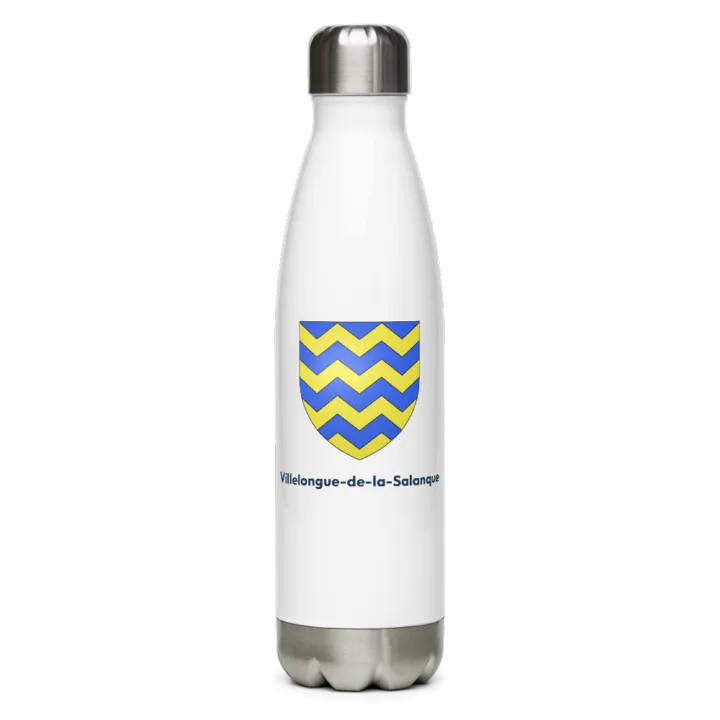 Gourde inox blason de Villelongue-de-la-Salanque