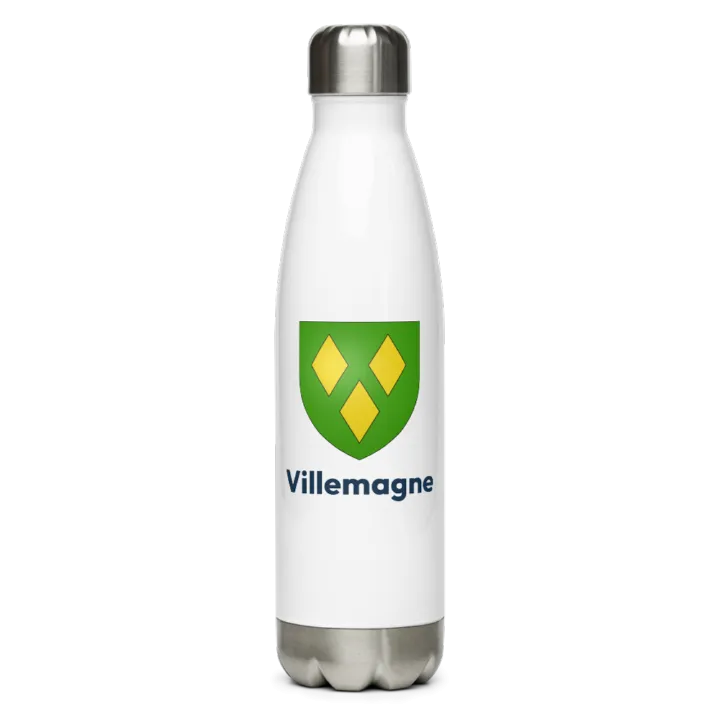 Gourde inox — blason de Villemagne