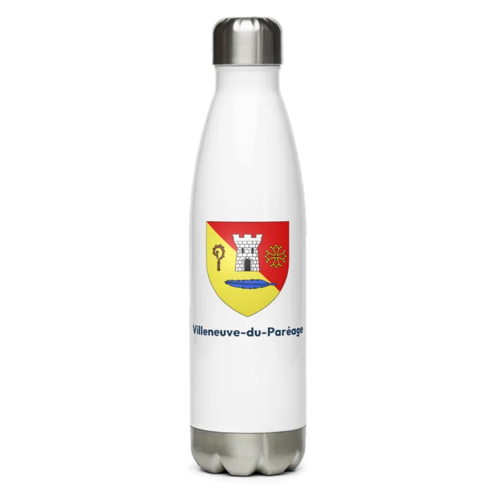 Gourde inox blason de Villeneuve-du-Paréage