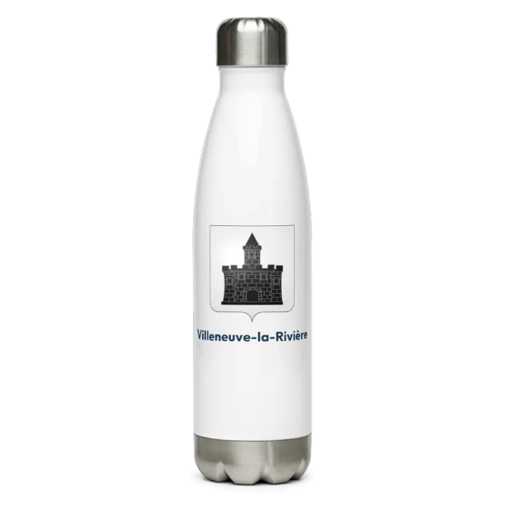 Gourde inox blason de Villeneuve-la-Rivière