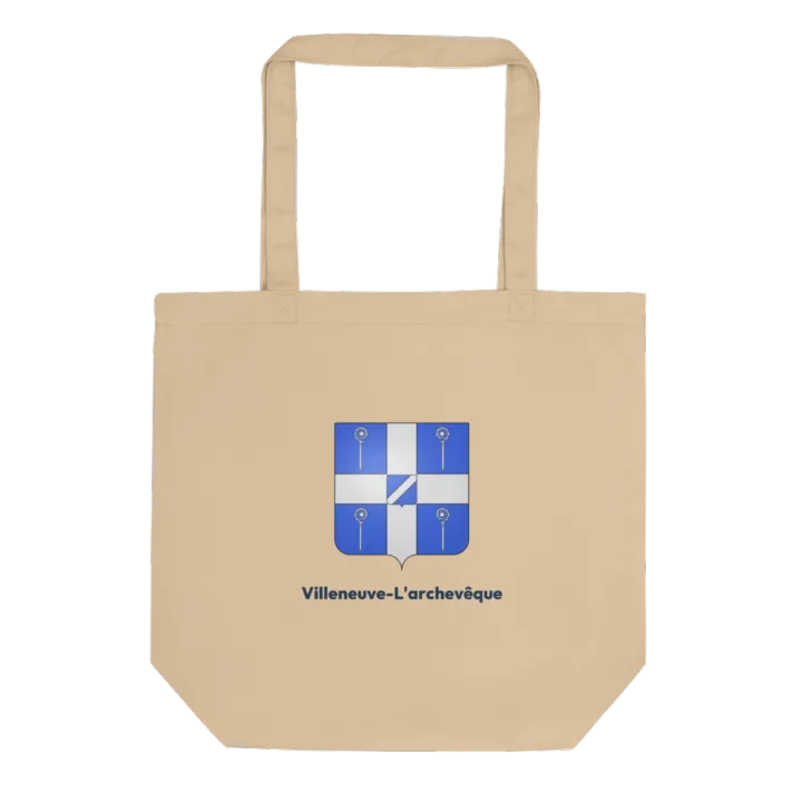 Tote bag coton bio — blason de Villeneuve-l'Archevêque