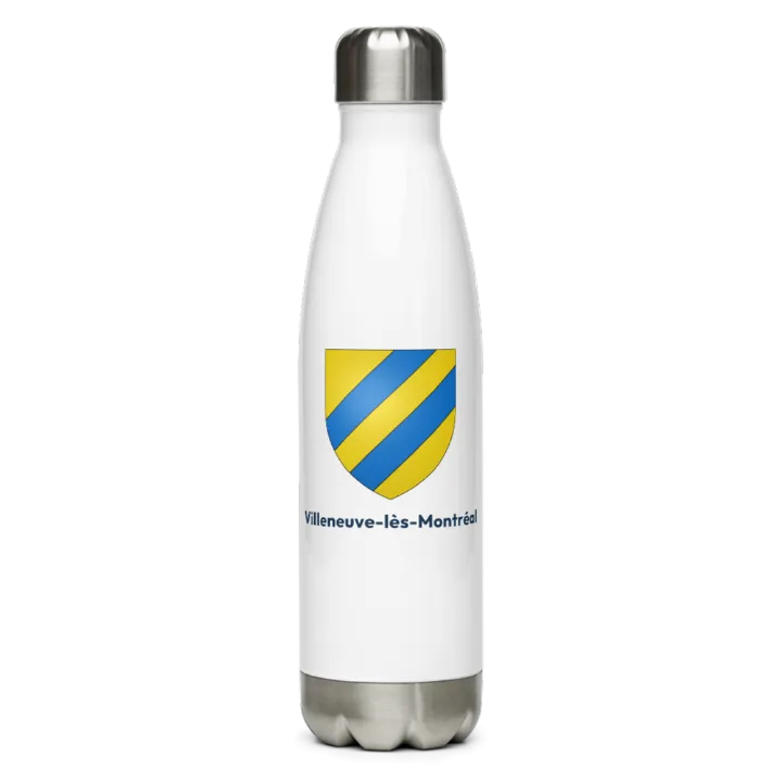 Gourde inox blason de Villeneuve-lès-Montréal