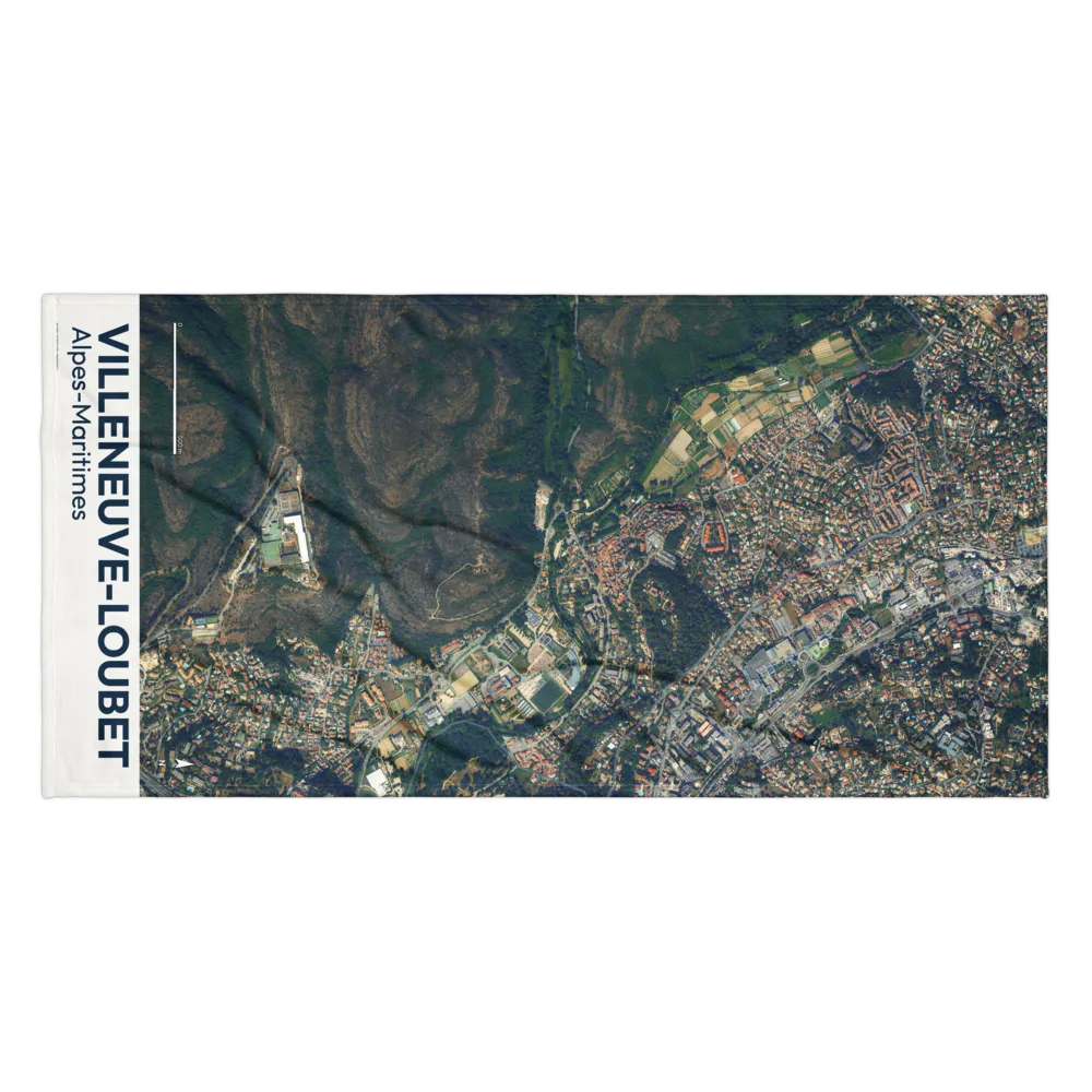 Serviette cartographique — carte de Villeneuve-Loubet