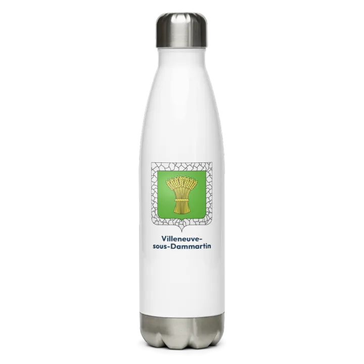 Gourde inox blason de Villeneuve-sous-Dammartin