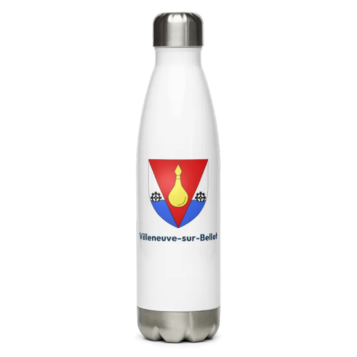 Gourde inox blason de Villeneuve-sur-Bellot