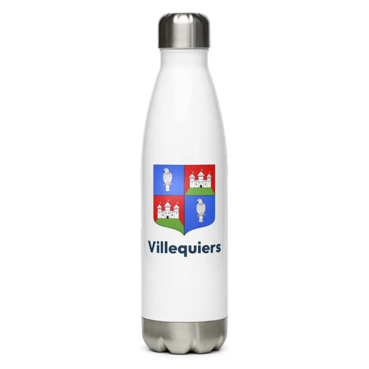 Gourde inox — blason de Villequiers