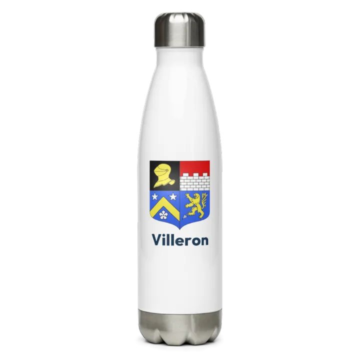 Gourde inox — blason de Villeron