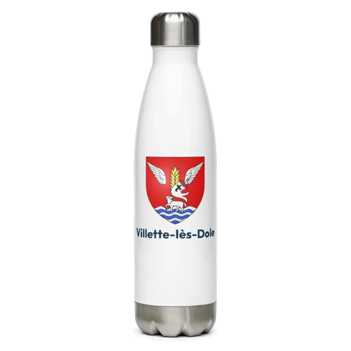 Gourde inox blason de Villette-lès-Dole