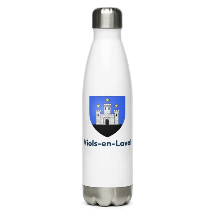 Gourde inox — blason de Viols-en-Laval