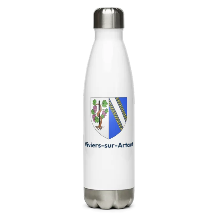 Gourde inox blason de Viviers-sur-Artaut