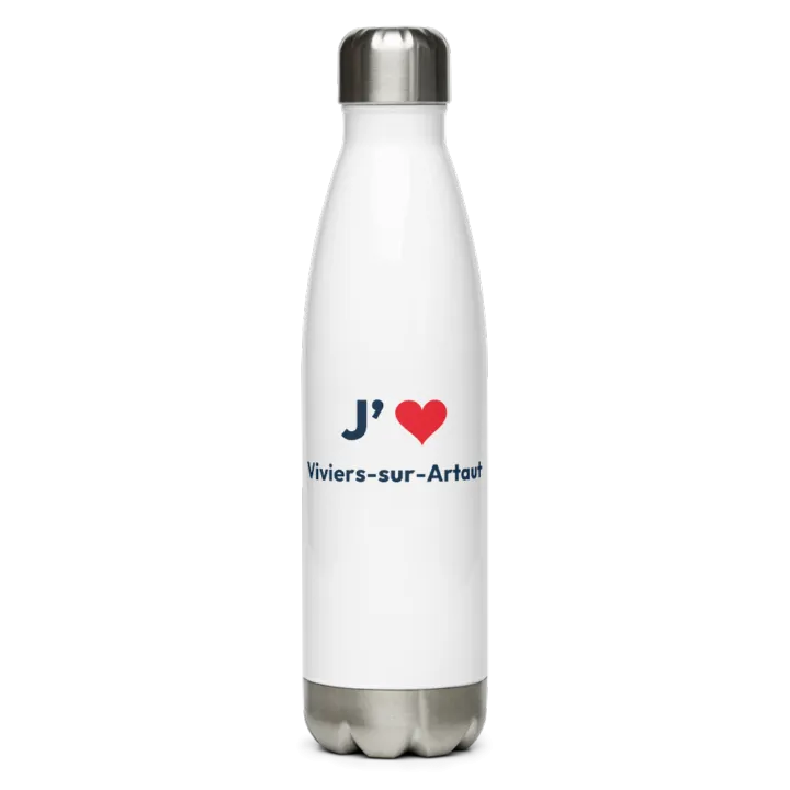 Gourde inox « J’❤ Viviers-sur-Artaut »