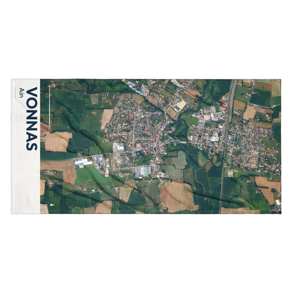 Serviette cartographique — carte de Vonnas