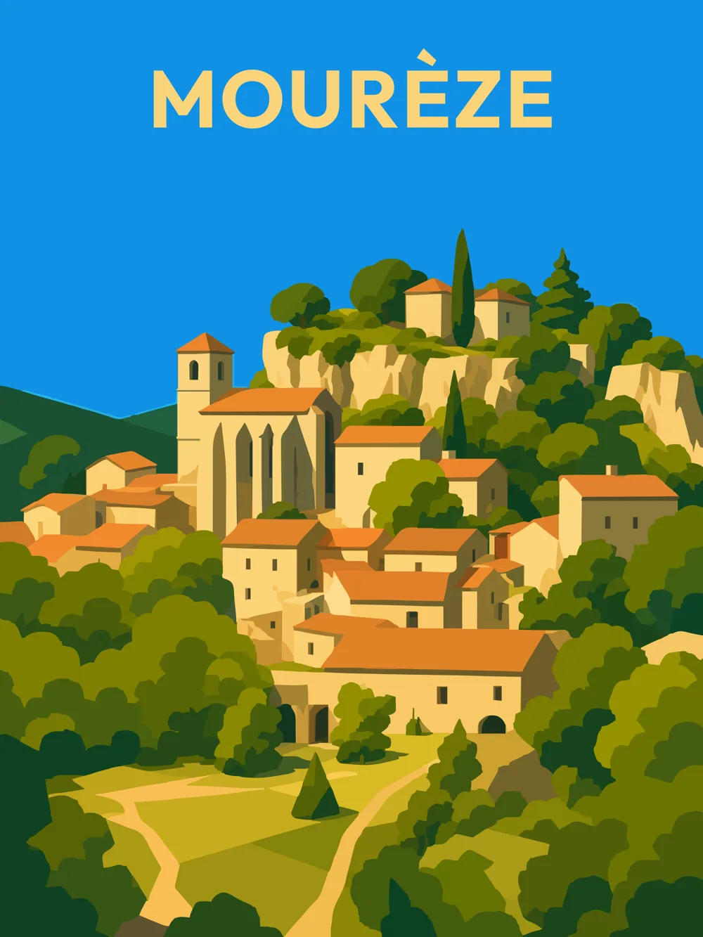 Affiche Mourèze