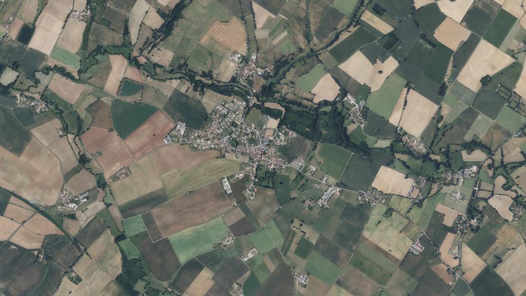 Vue de Bazoges-en-Pareds, Vendée (85390)