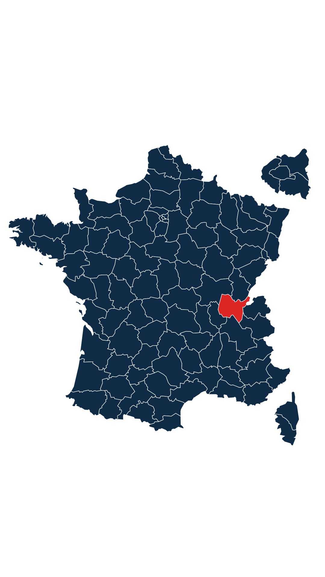 Carte du département Ain (01)