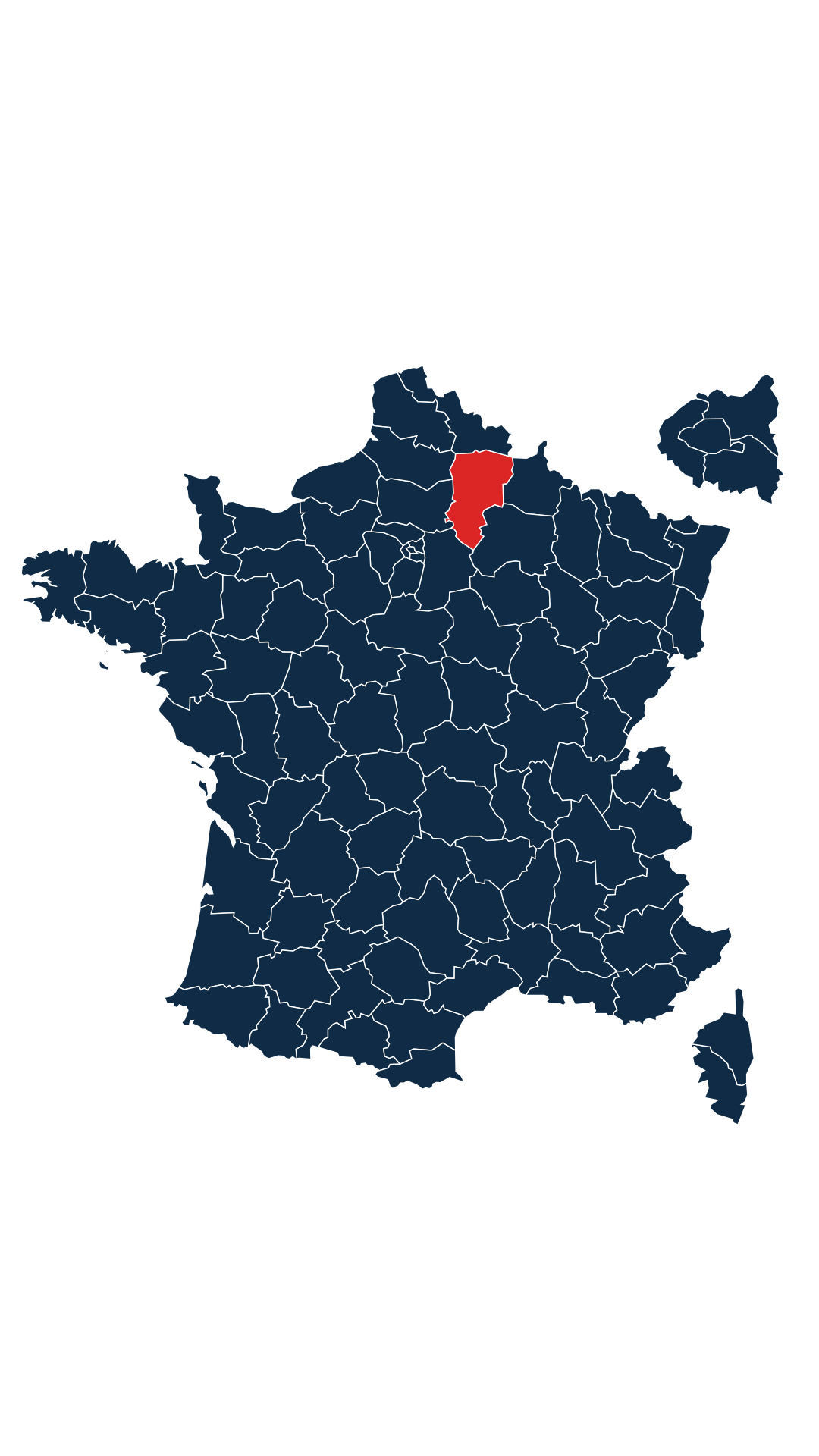 Carte du département Aisne (02)