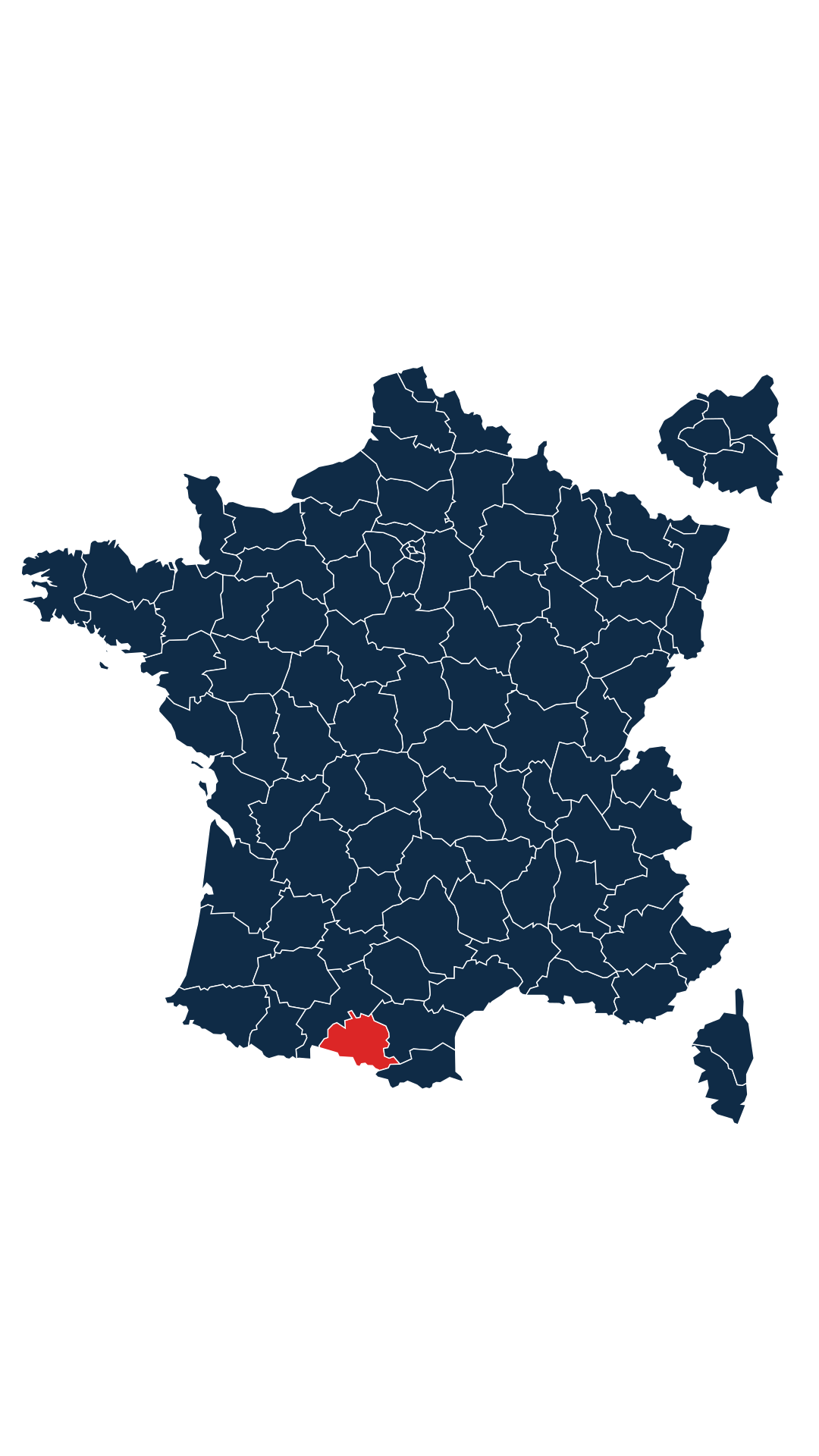 Carte du département Ariège (09)