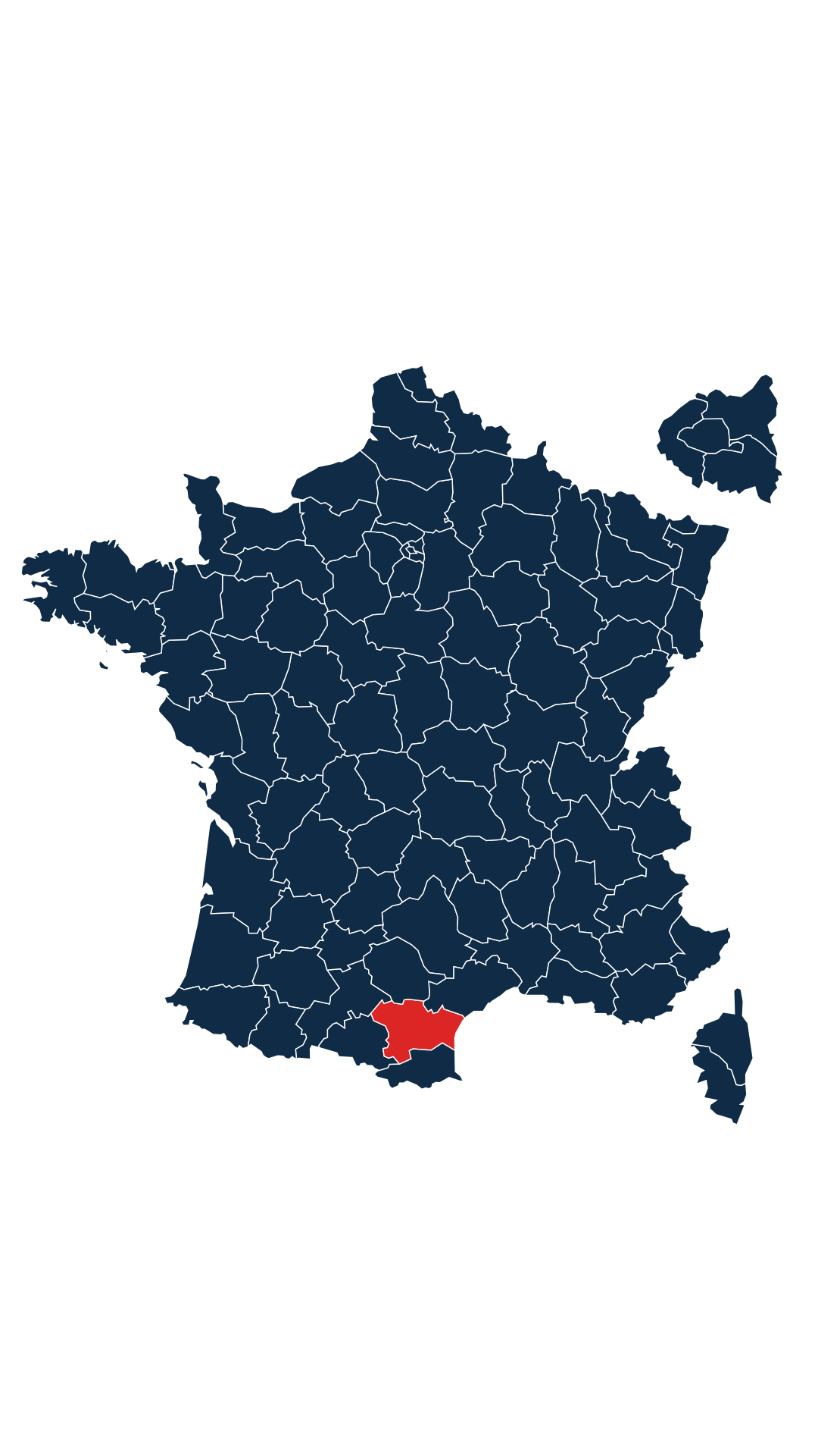 Carte du département Aude (11)