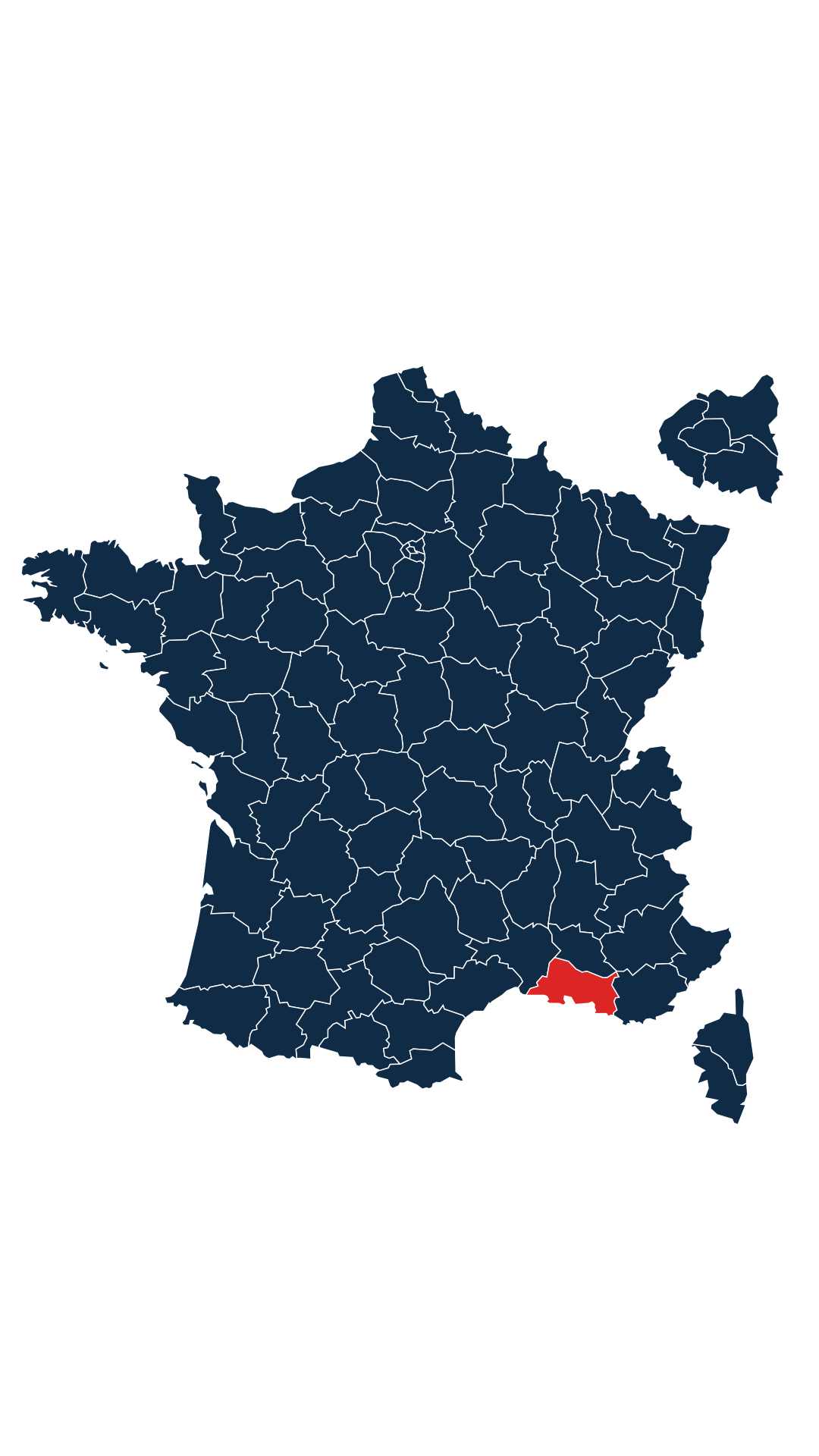 Carte du département Bouches-du-Rhône (13)
