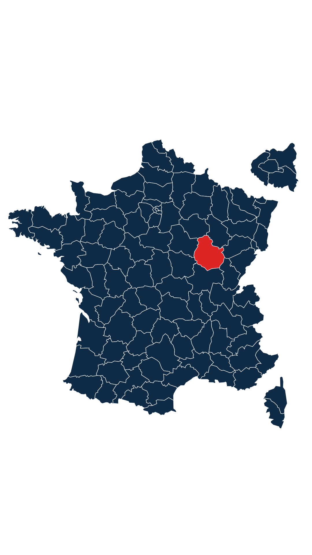 Carte du département Côte-d'Or (21)