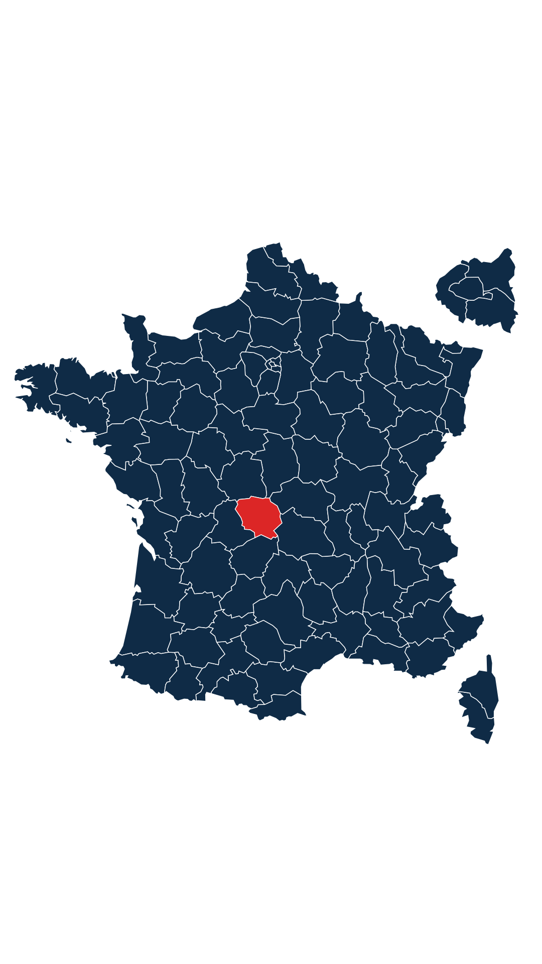 Carte du département Creuse (23)