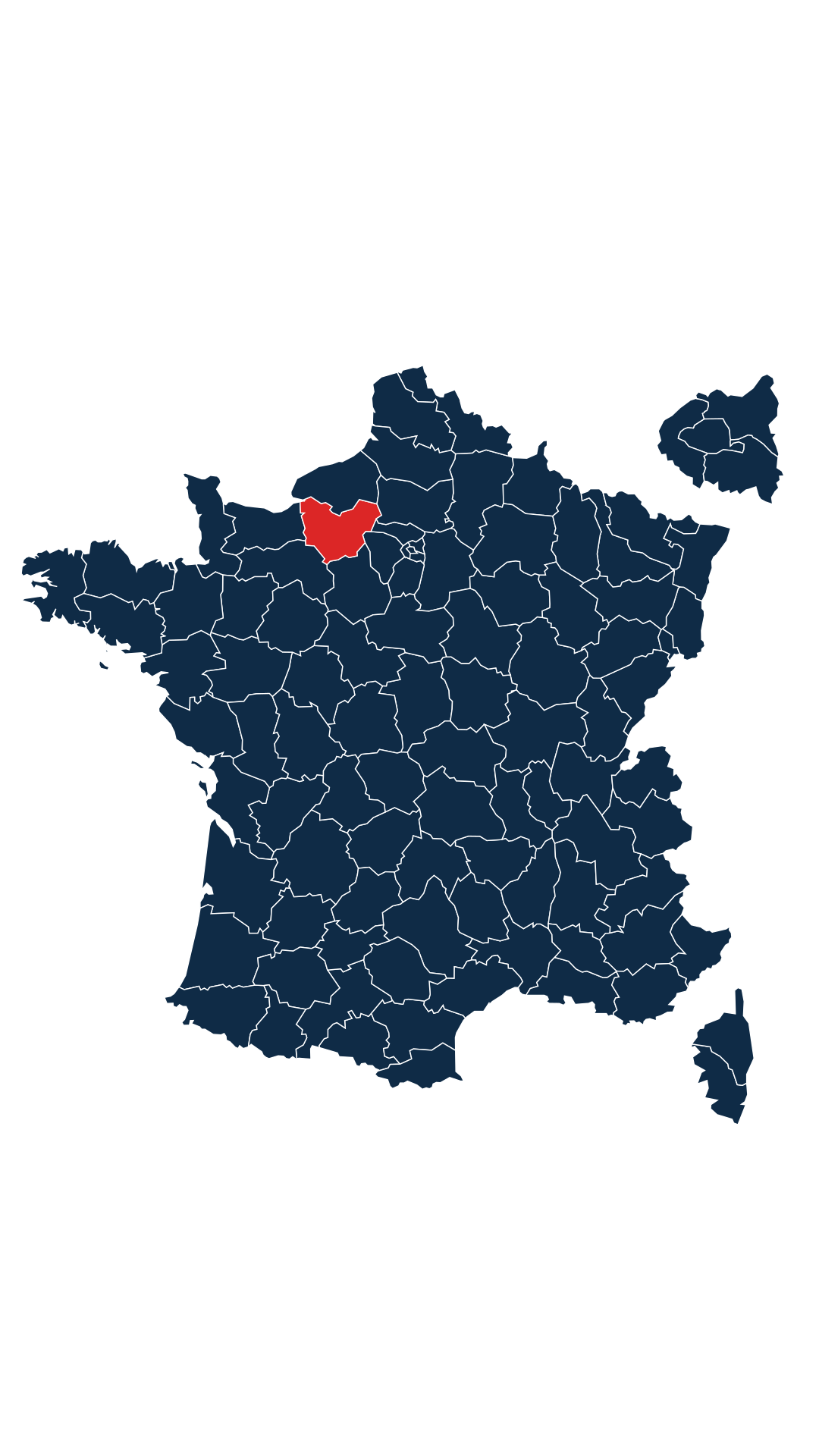 Carte du département Eure (27)